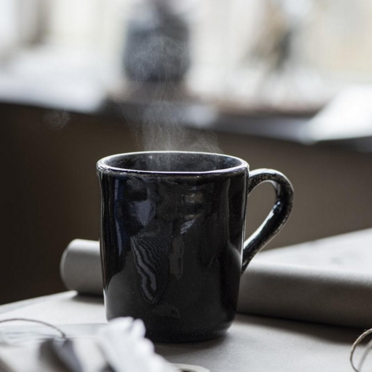 Mug grès style campagne noir, IB LAURSEN