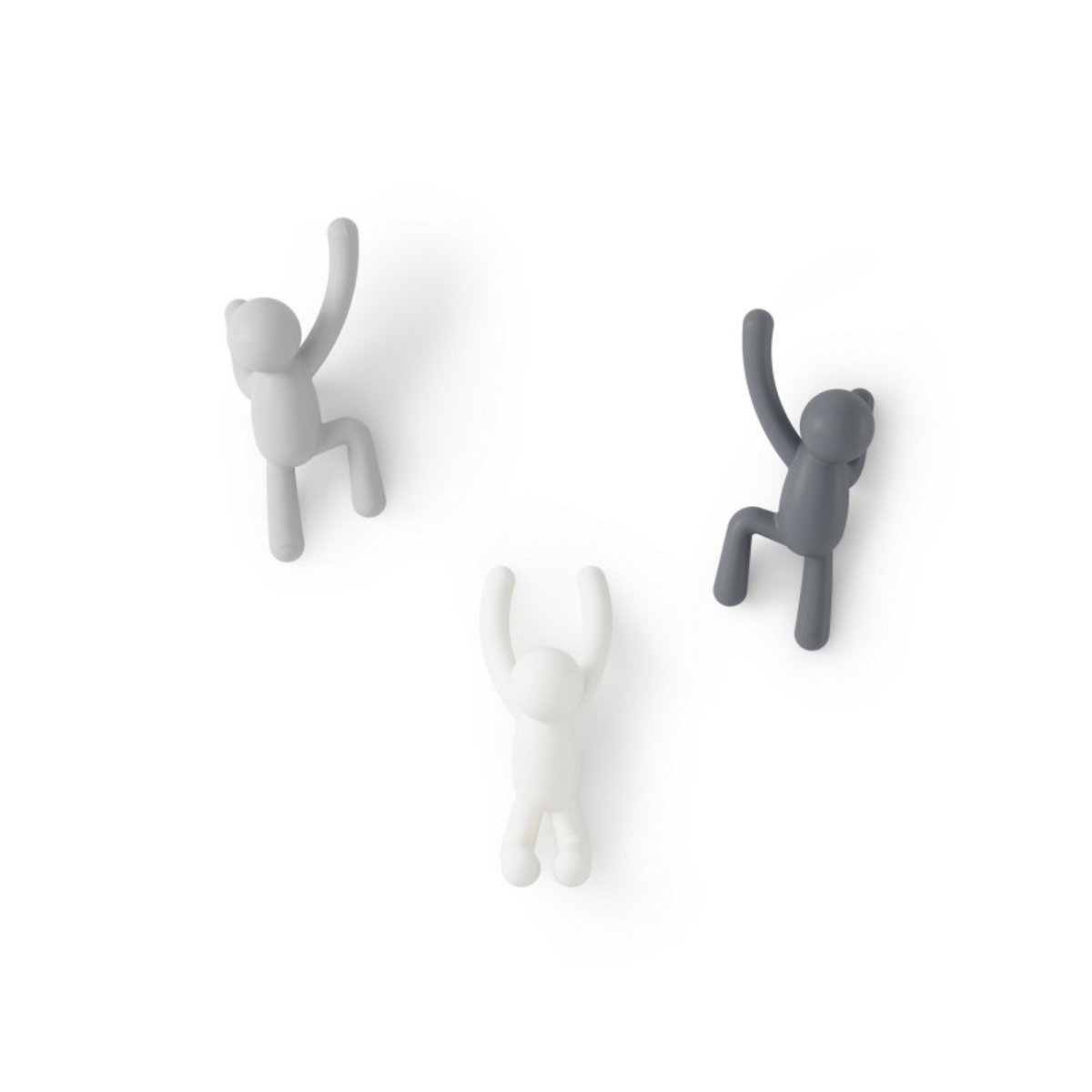 Patères bonhommes  BUDDY set de 3 gris, UMBRA