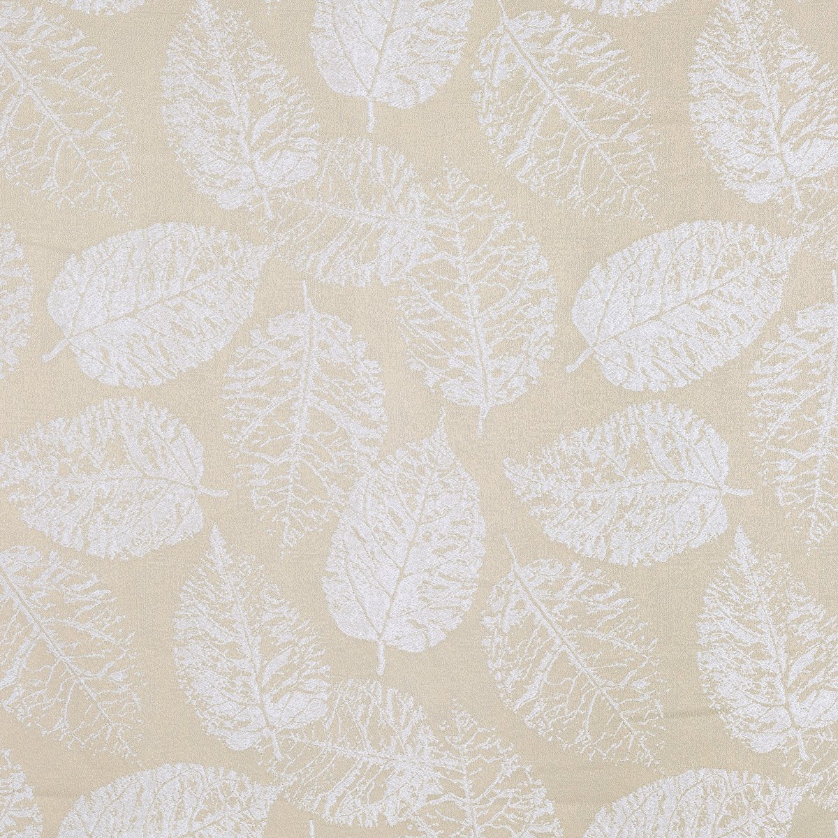 Rideau à Oeillets Motif Feuillage avec Relief blanc, LINDER