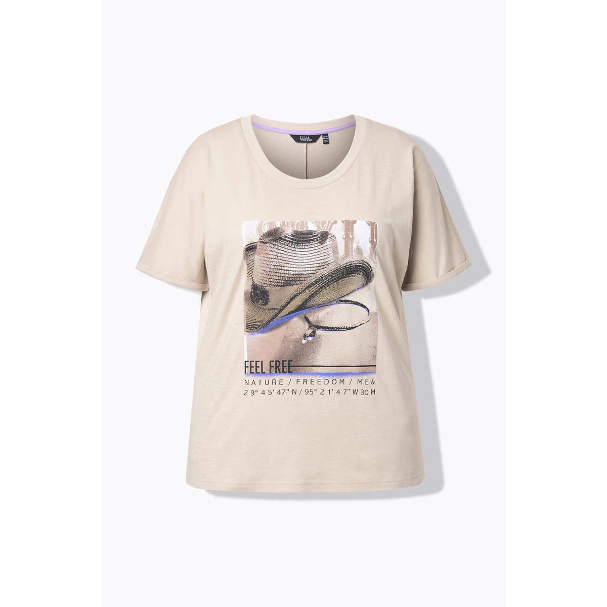 T-shirt oversize « chapeau de cowboy » mastic foncé, ULLA POPKEN