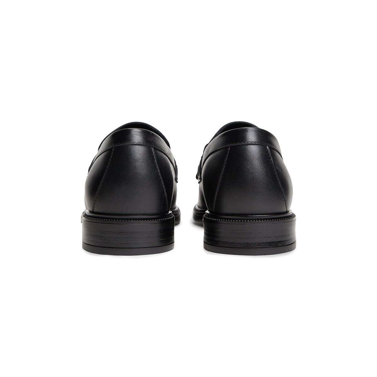 Mocasines de piel con flecos negro, TOMMY HILFIGER
