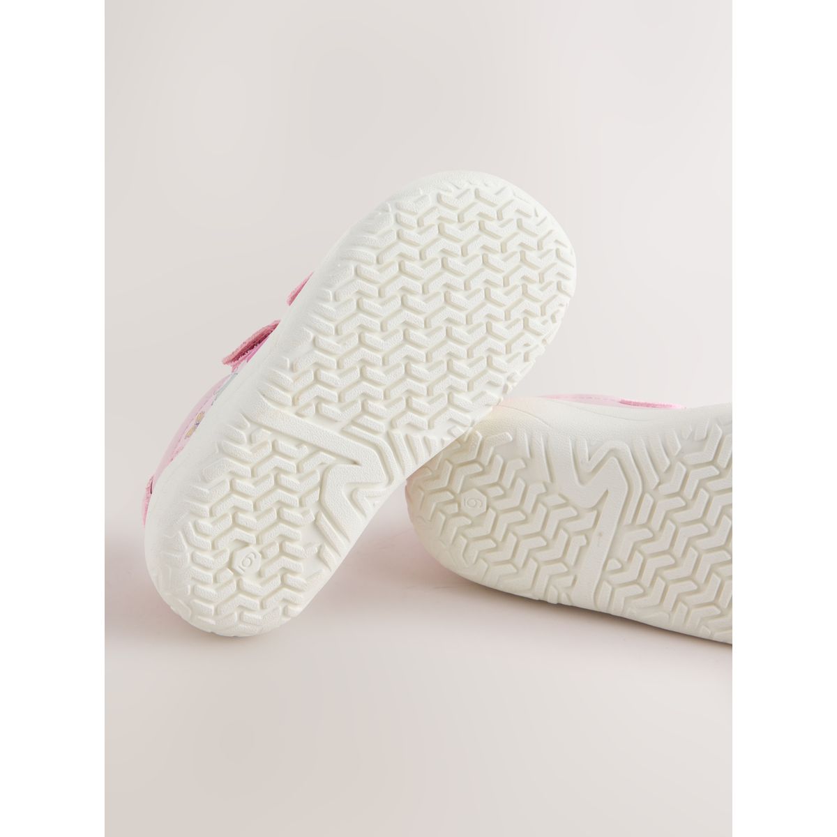 Baskets peppa pig en cuir à scratch rose, NEXT
