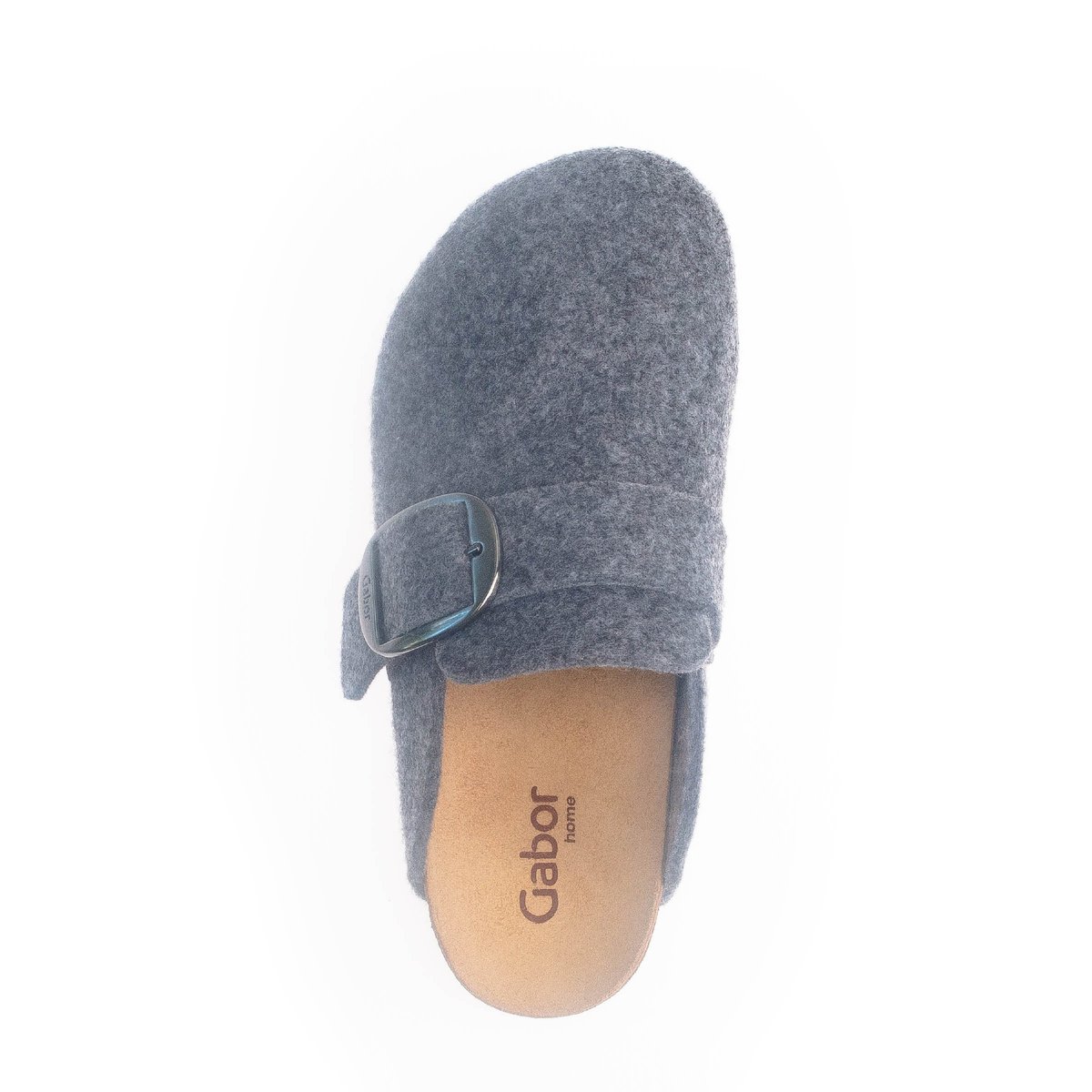 Pantoufles en textile gris, GABOR