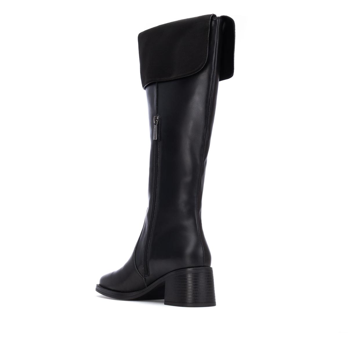 Botte Talon Décontractée Fermeture éclair noir, CARMELA