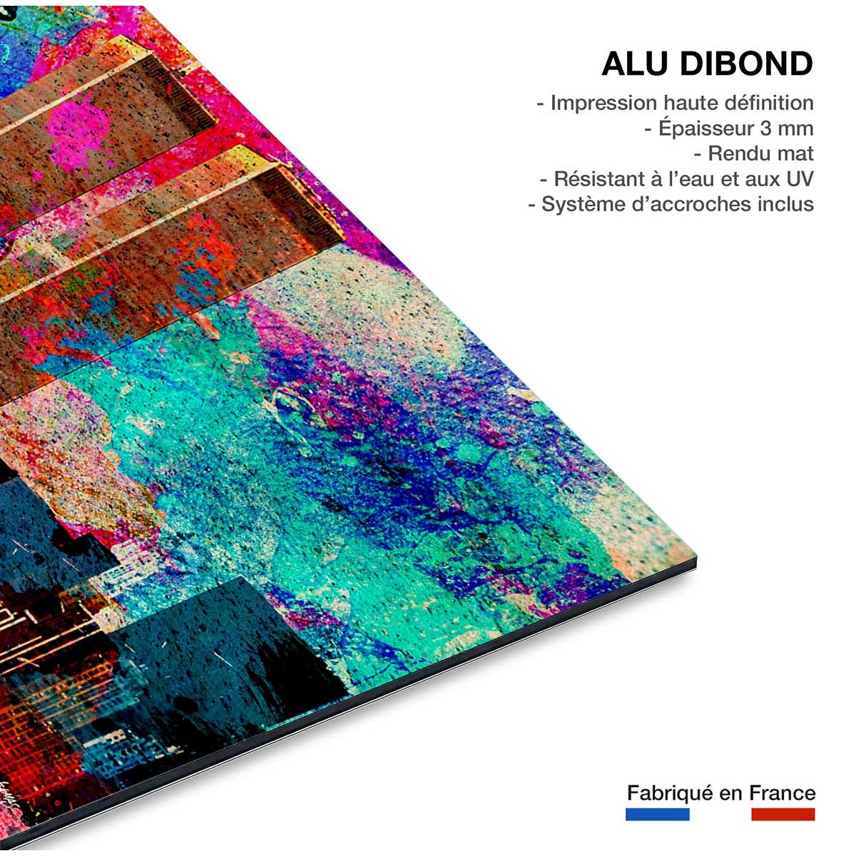 Tableau Affiche illustration graffiti new york tableau alu dibond, HEXOA