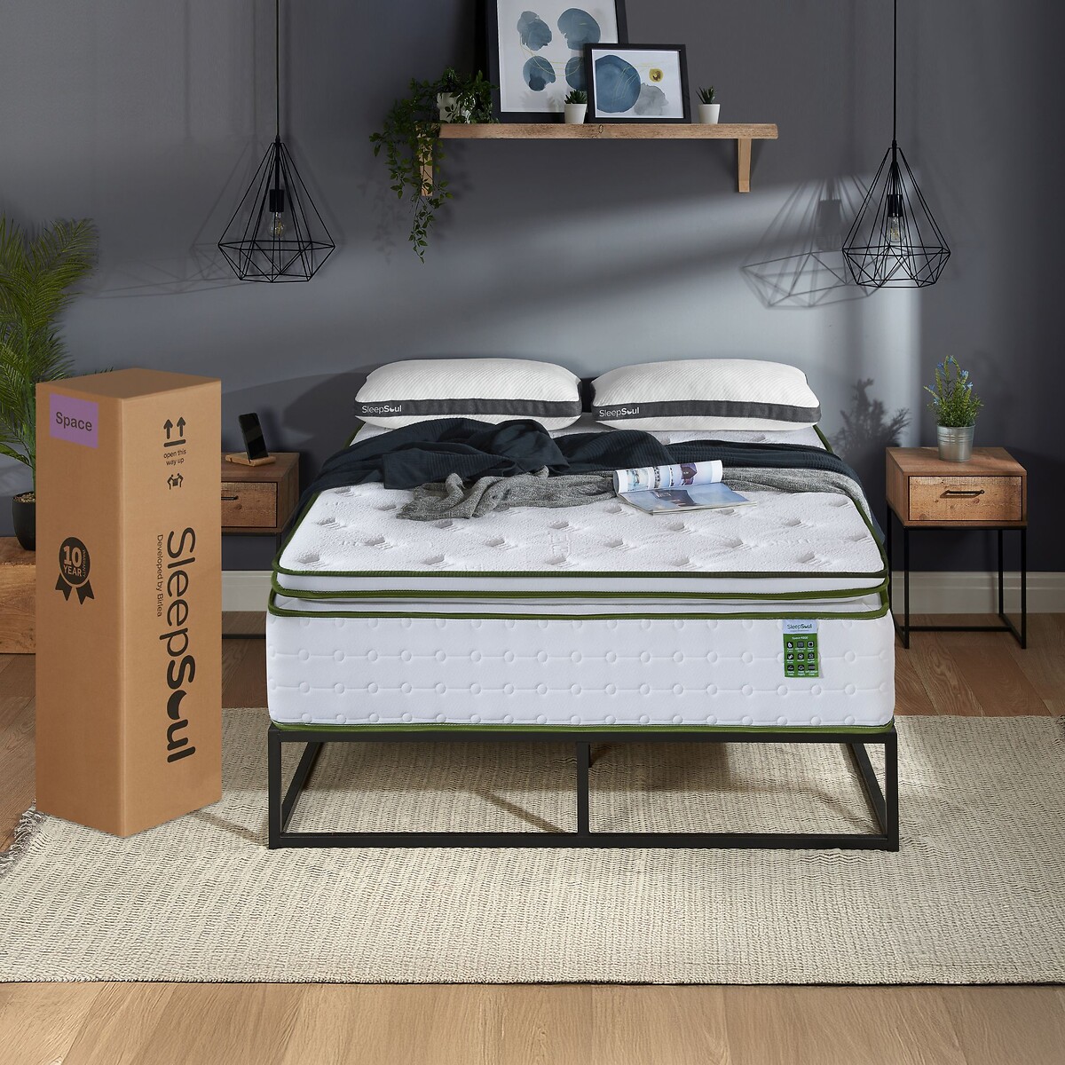 SleepSoul Space Orthopaedic Tencel 4000 Pocket Mattress white, SLEEPSOUL