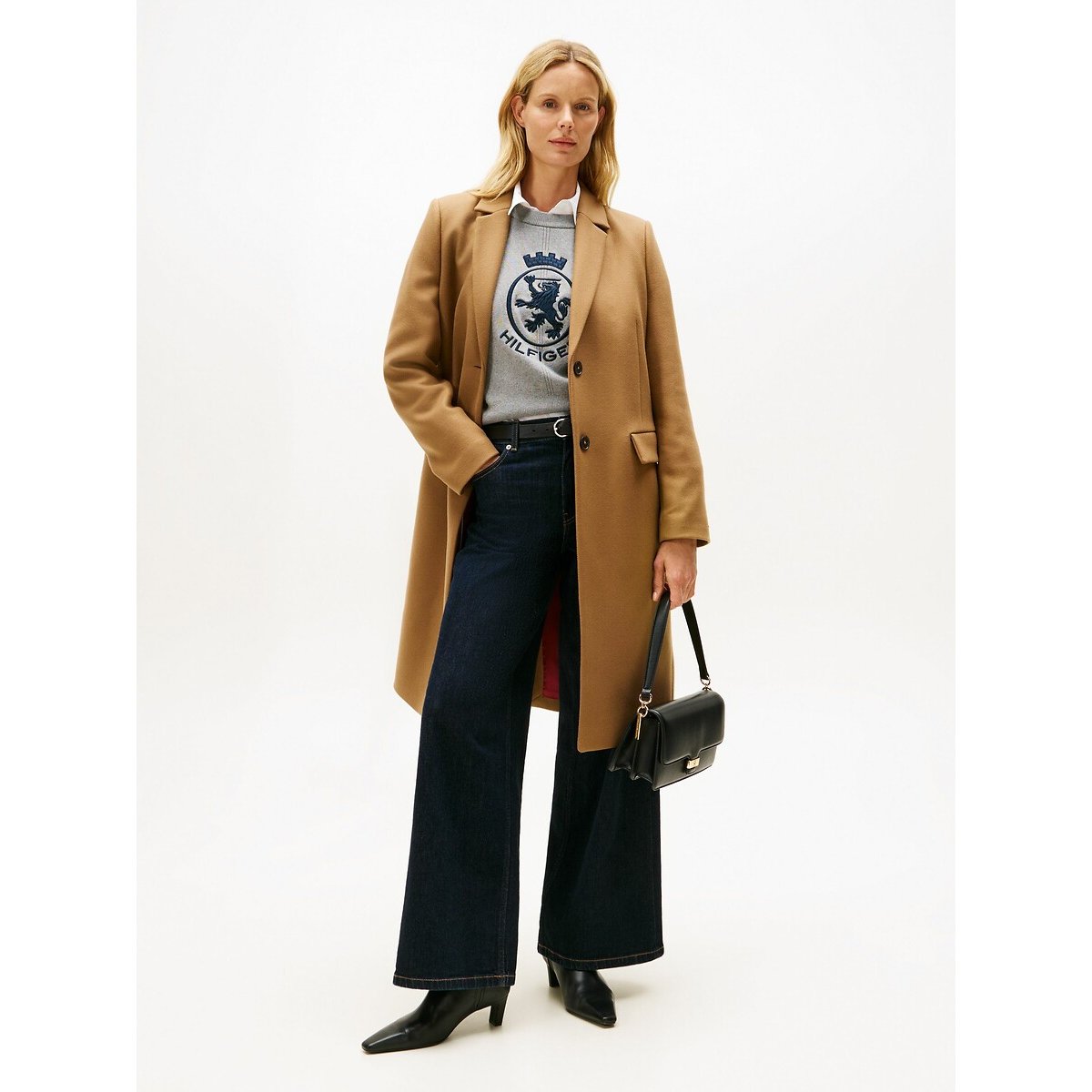 Long Buttoned Coat brown, TOMMY HILFIGER