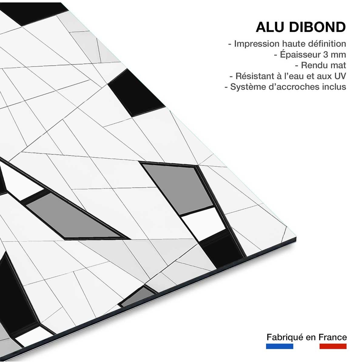 Tableau design detail puzzle tableau alu dibond, HEXOA