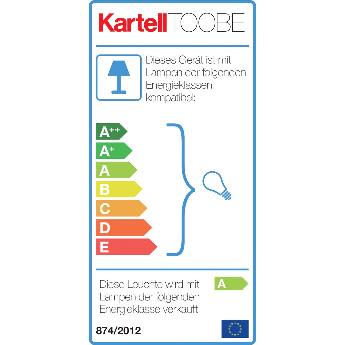 Lampadaire TOOBE cristal, KARTELL