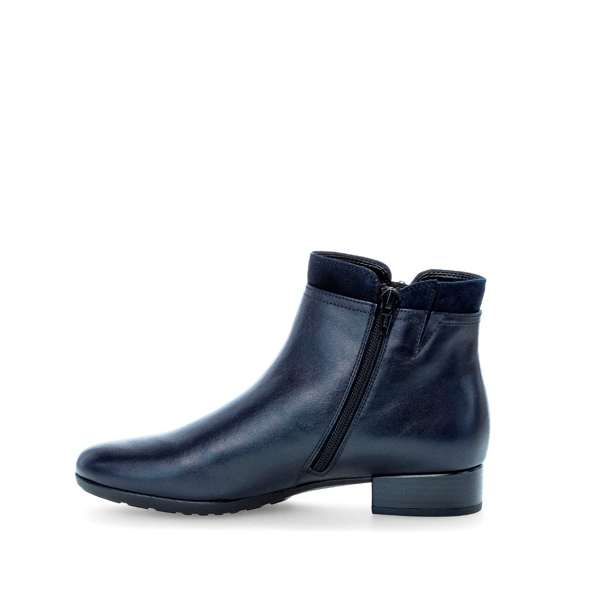 Bottines en cuir à talon décroché block marine, GABOR