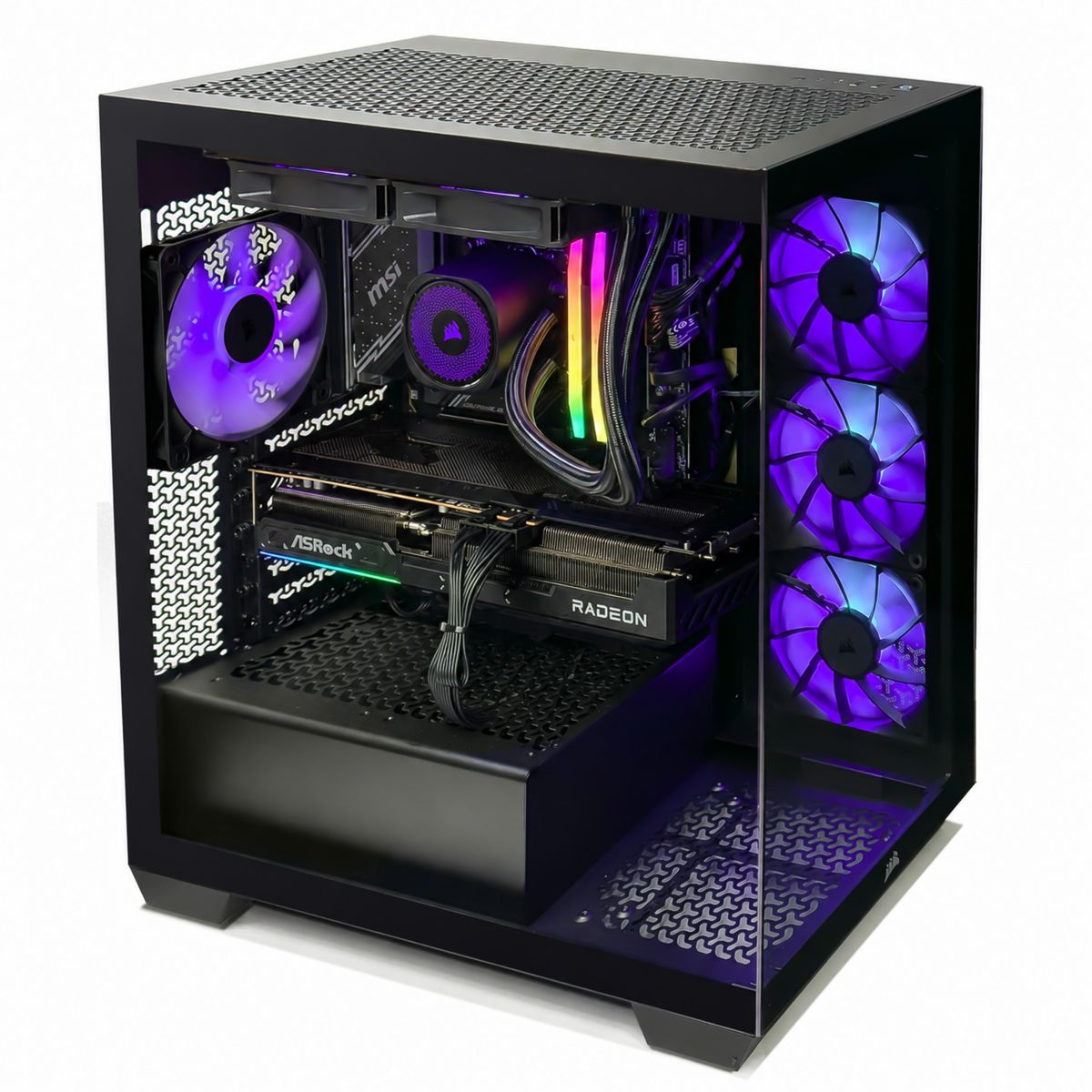 PC Gamer 3500X - AMD Ryzen 7 5700X - AMD Radeon RX 9070 XT - 16 Go RAM DDR4 - SSD 1 To - SANS OS couleur unique, CORSAIR