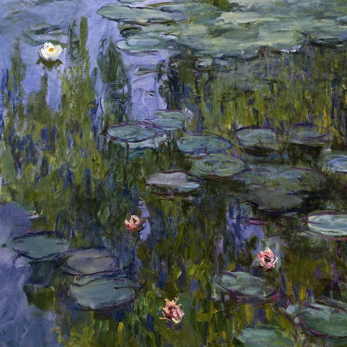 Tableau célèbre Les Nymphéas de Claude Monet tableau alu dibond, HEXOA