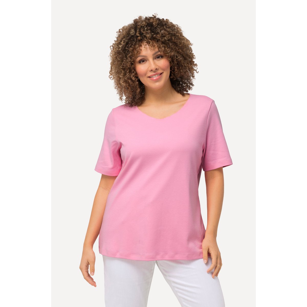 T-shirt doublé sur le devant rose pâle, ULLA POPKEN