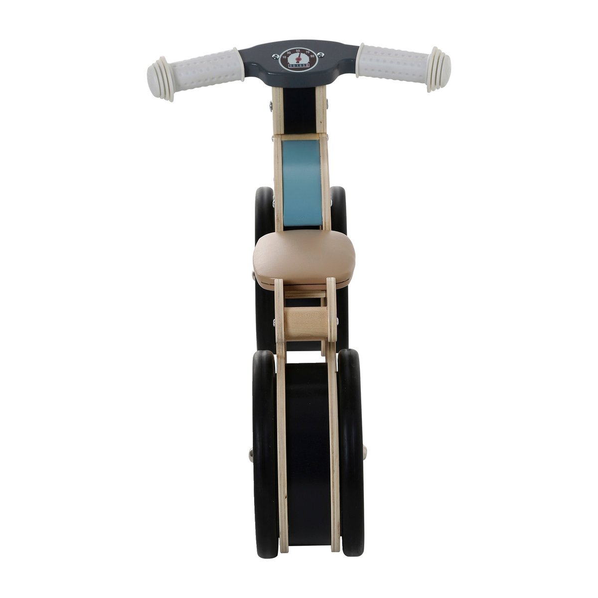 Porteur moto en bois FSC® bleu, VERTBAUDET