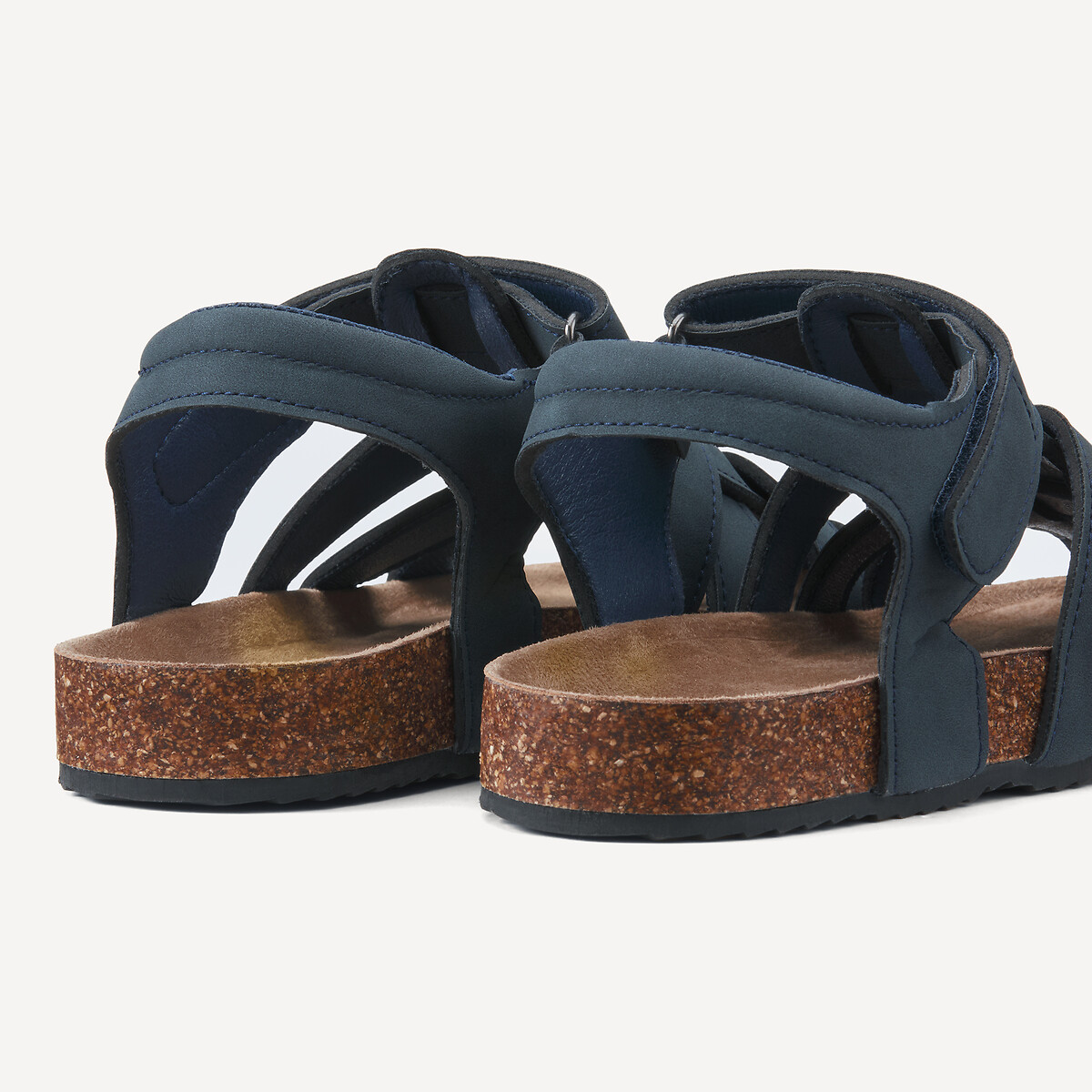 Sandales fermées à scratch bleu marine, LA REDOUTE COLLECTIONS