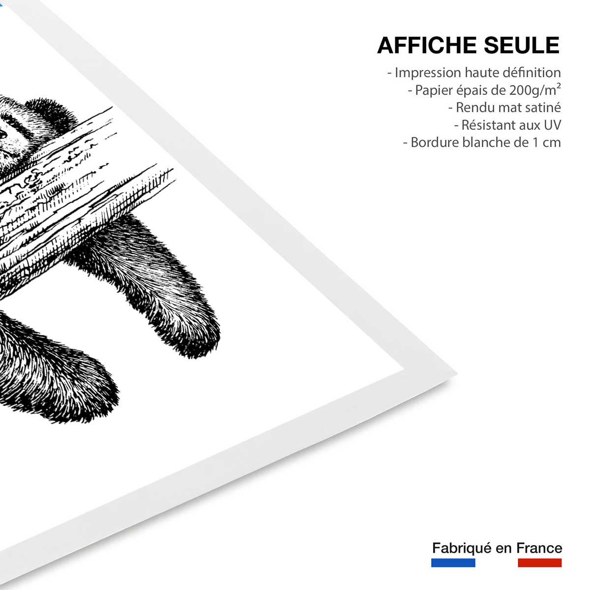 Affiche enfant repos du guerrier affiche seule, HEXOA