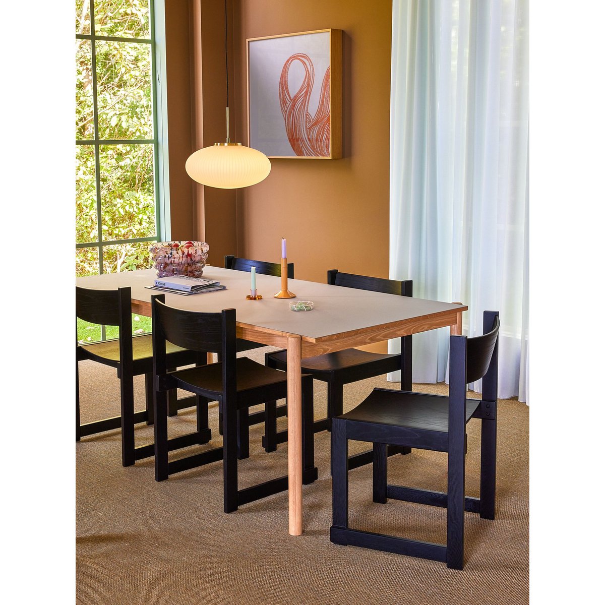 Porte-bougie en fer KINDRED orange, HUBSCH