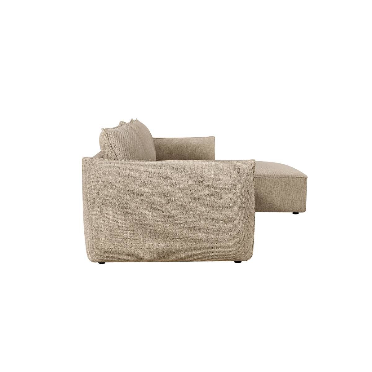 Canapé angle en tissu beige, MADE IN MEUBLES