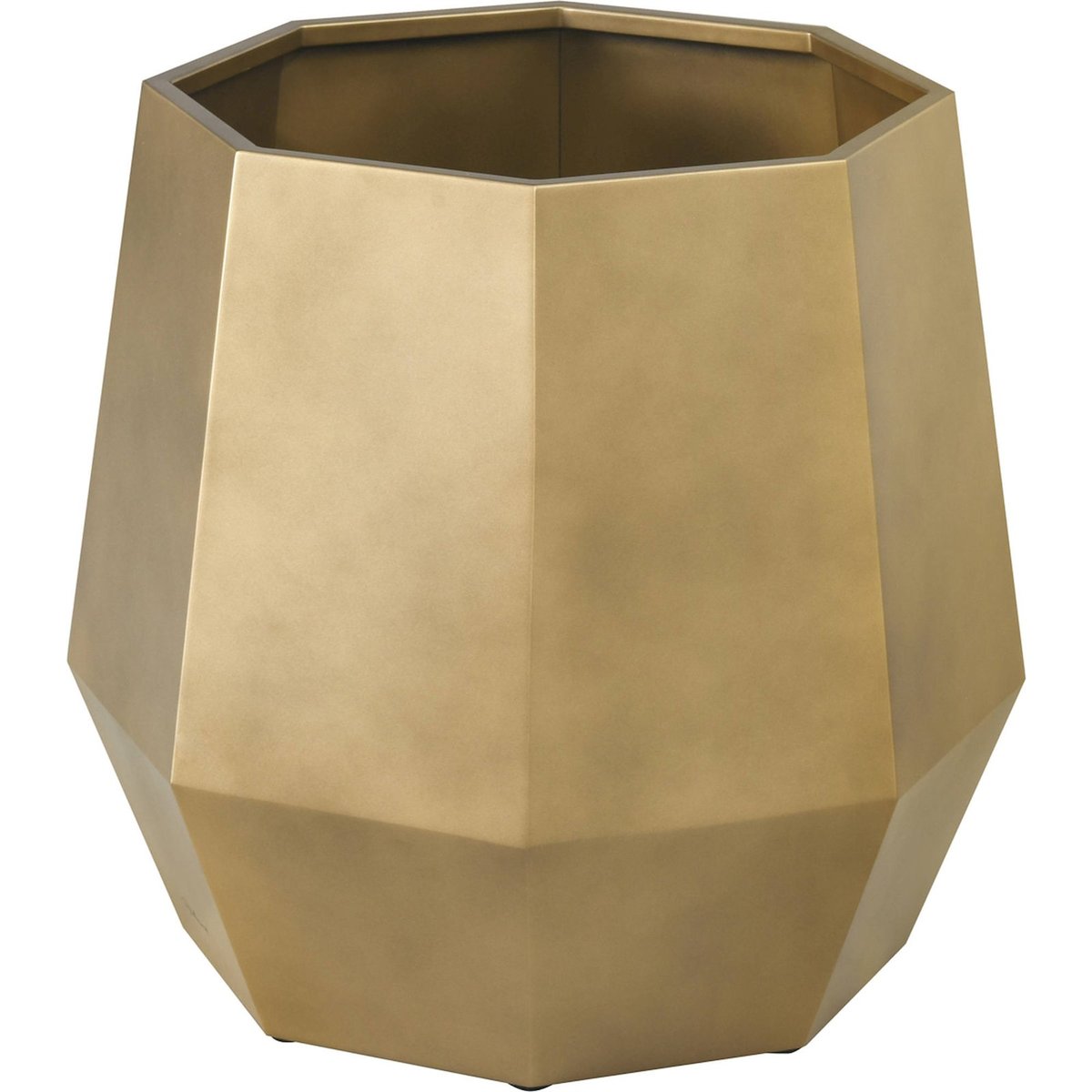 Cache-pot facetté en fer, Fait main bronze doré, RECOLLECTION