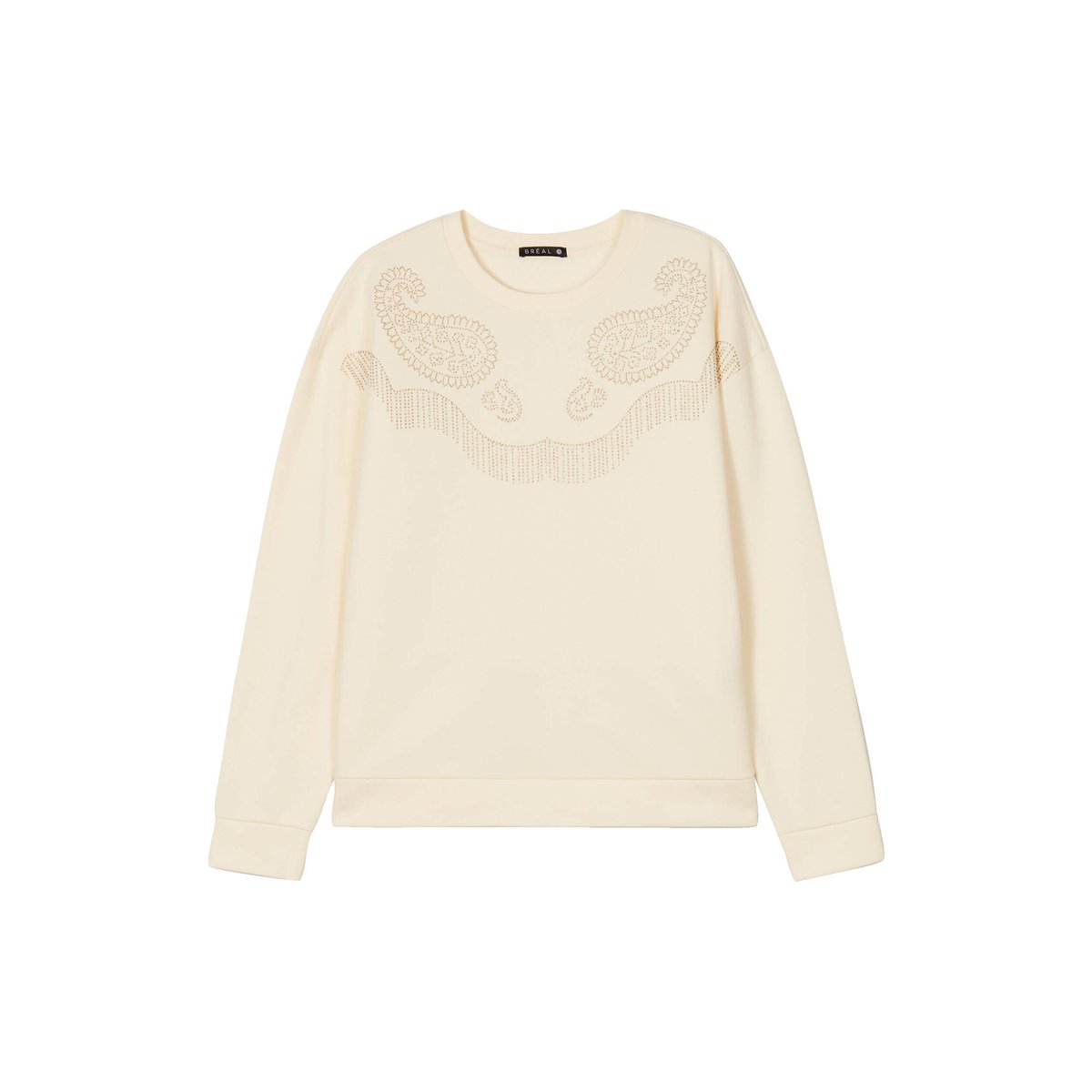 T-shirt manches longues strass ecru, BREAL
