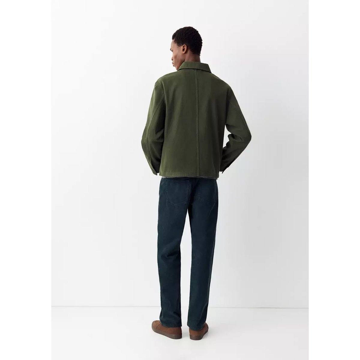 Jean droit en velours côtelé bleu marine, MANGO TEEN