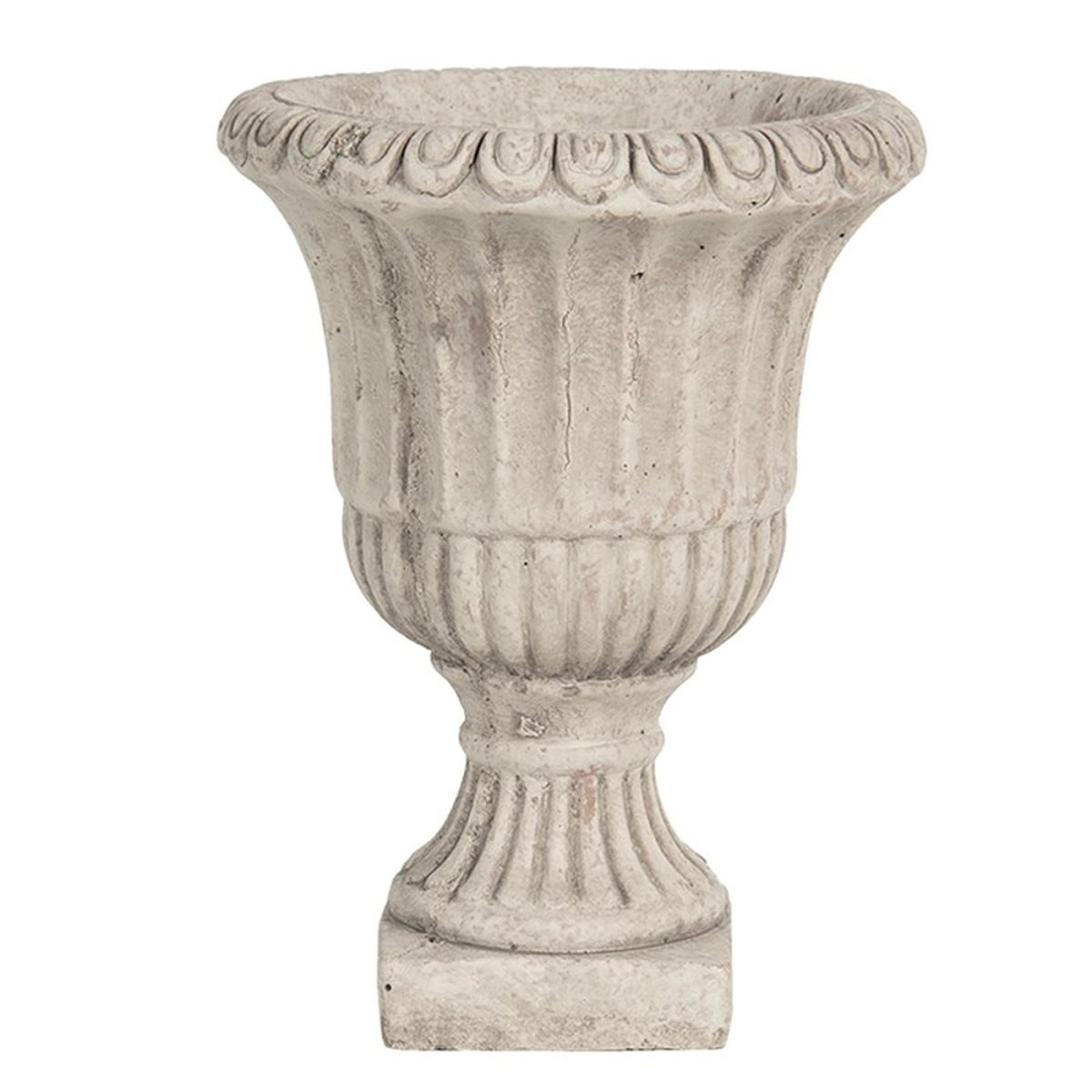 Pot plante vasque céramique gris 15x15x20cm gris, WADIGA