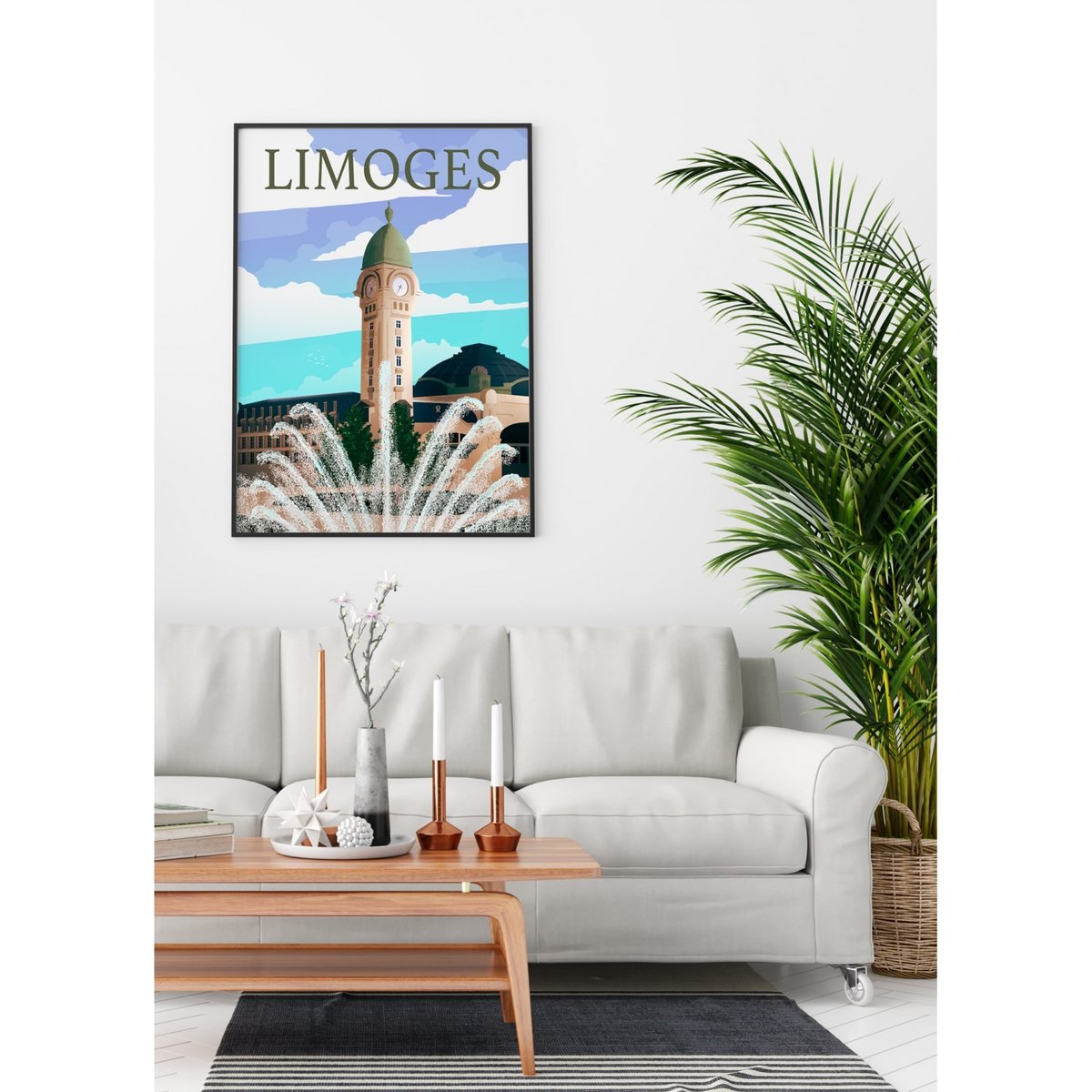 Affiche ville Limoges blanc, L'AFFICHERIE