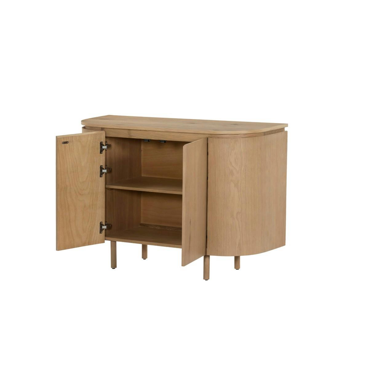 Buffet 2 portes en chêne, design moderne LOREN bois clair, PIER IMPORT