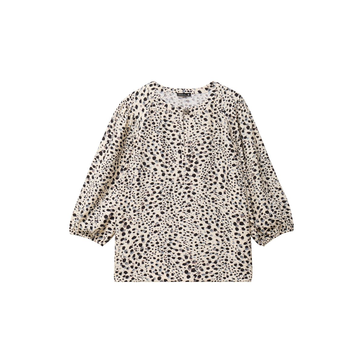 Blouse droite col rond manches 3/4 blanc, BREAL