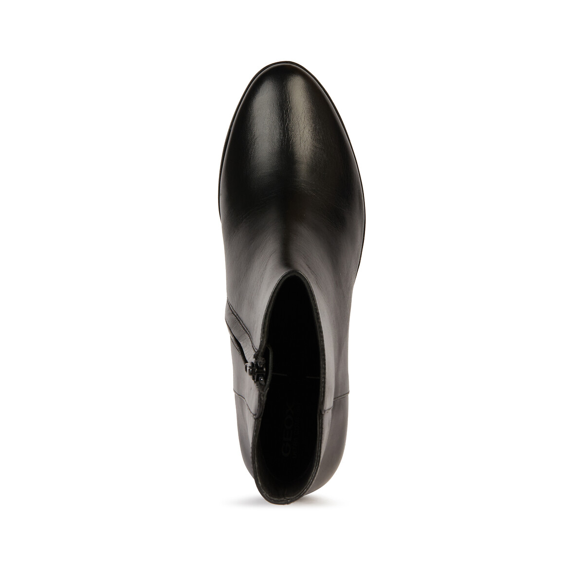 Walk Pleasure Ankle Boots in Leather with Heel and Zip Fastening black, GEOX