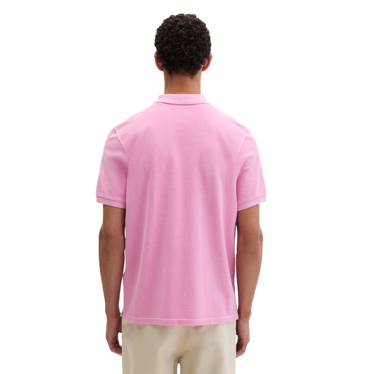 Polo piqué régulier en coton bio rose, MARC O'POLO