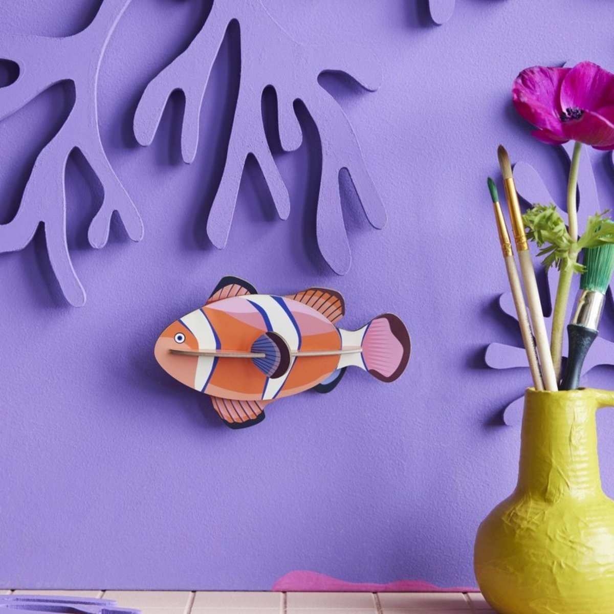 Décoration murale carton poisson clown  Clownfish orange, STUDIO ROOF