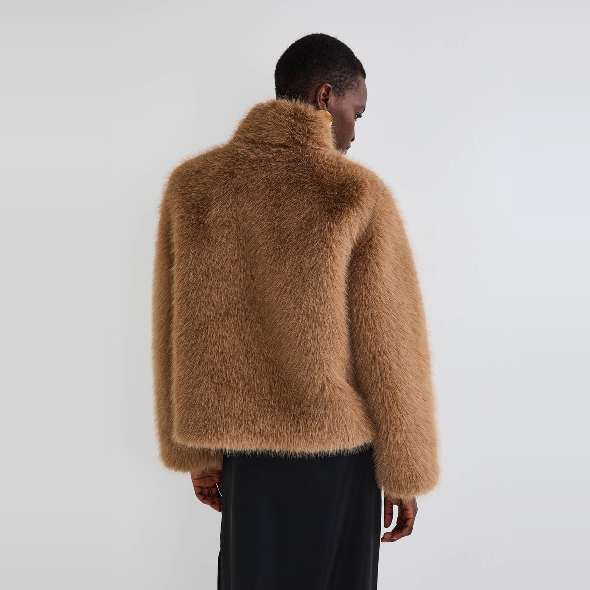 Manteau en imitation fourrure naturel, MONOPRIX