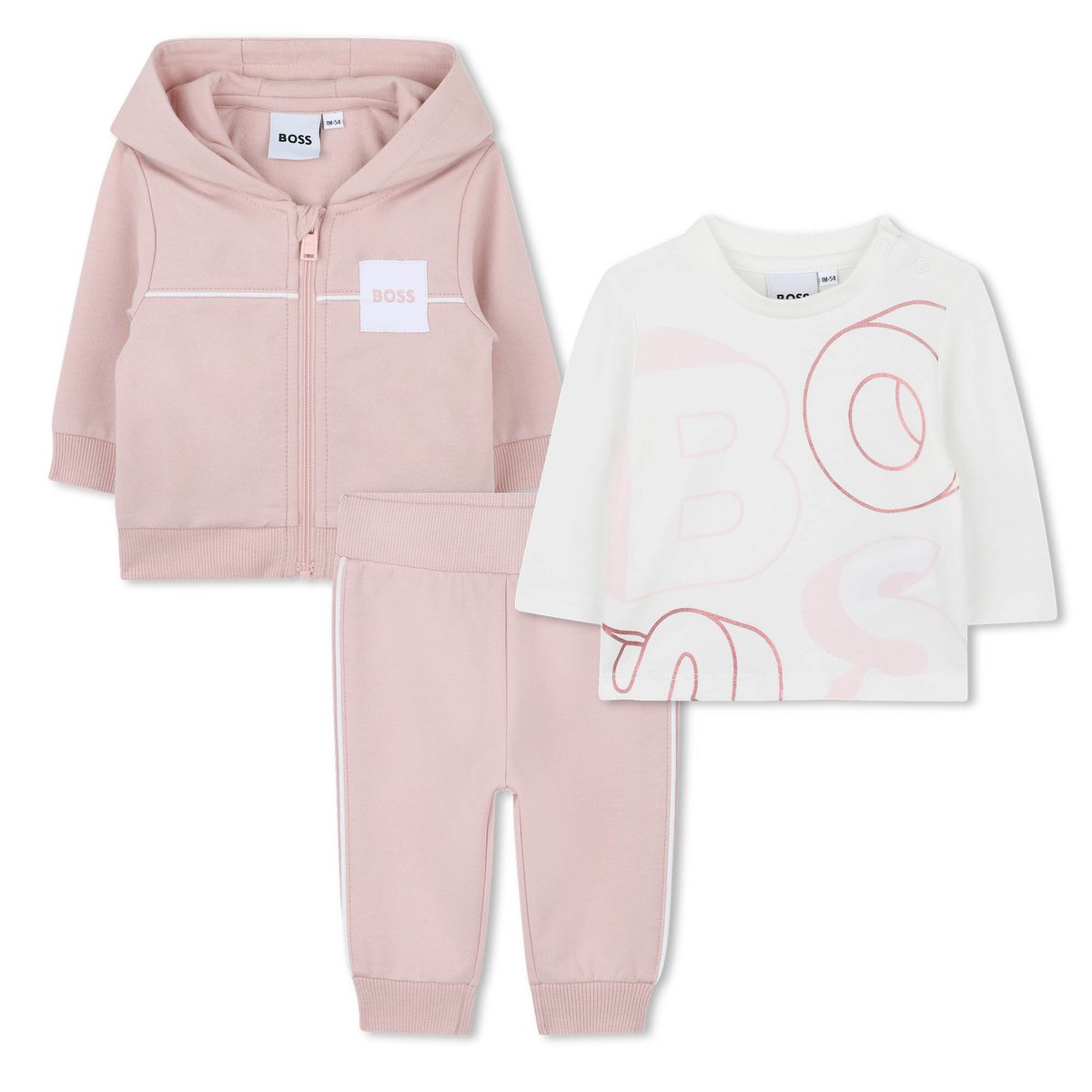 Ensemble 3 pièces vintage rose, BOSS KIDSWEAR