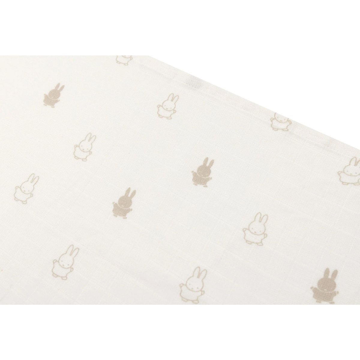 Lot de 3 langes gaze de coton 70 x 70 cm Happy Miffy Nougat couleur unique, JOLLEIN
