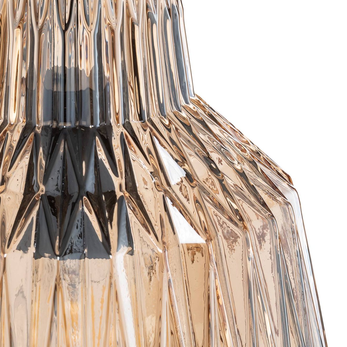 Suspension en verre vintage, Belarion ambre, LINDBY