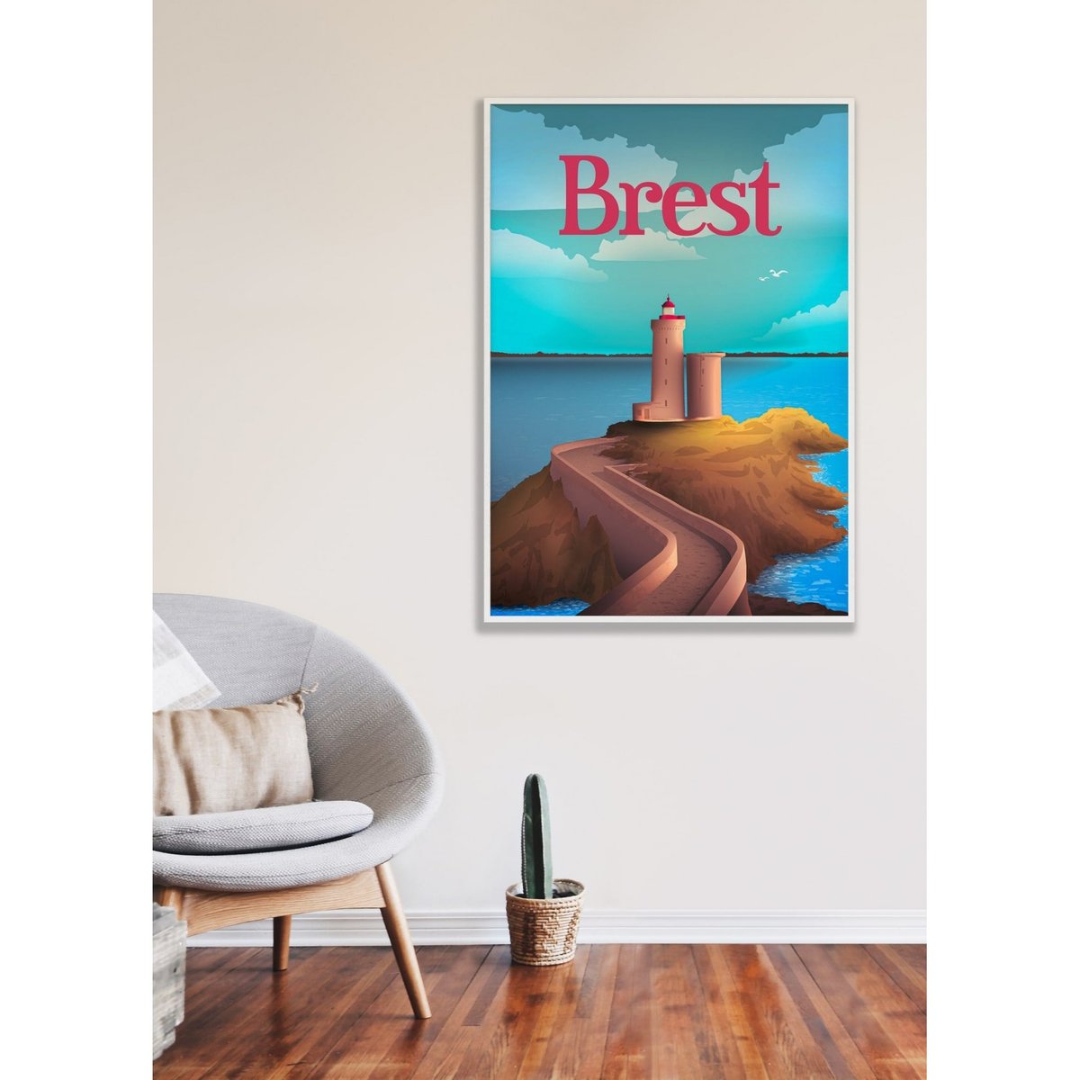 Affiche ville Brest blanc, L'AFFICHERIE