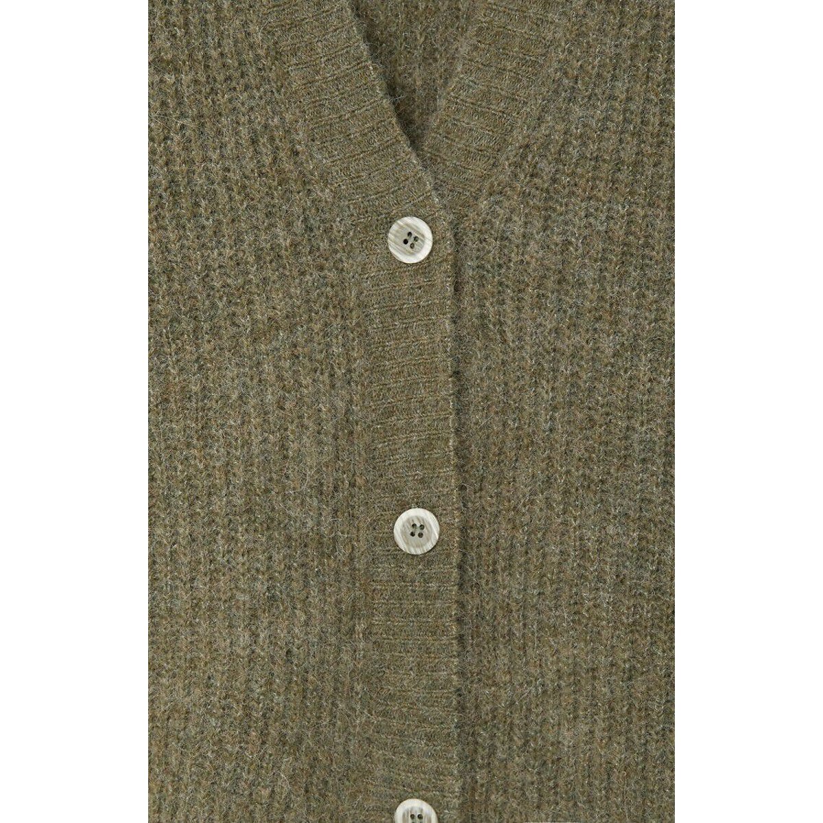 Gilet ample col V, EAST vert kaki, AMERICAN VINTAGE