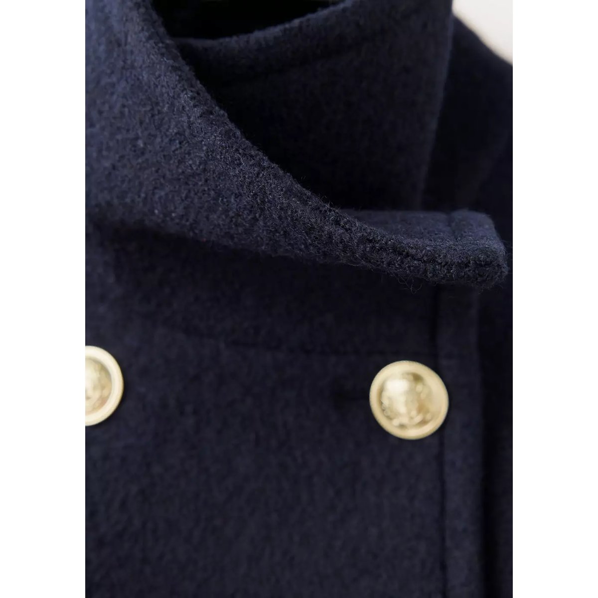 Manteau 100 % laine double boutonnage bleu marine, MANGO