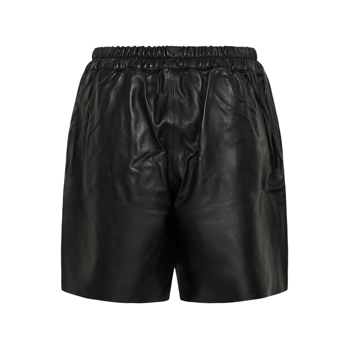 Shorts en cuir noir, CULTURE