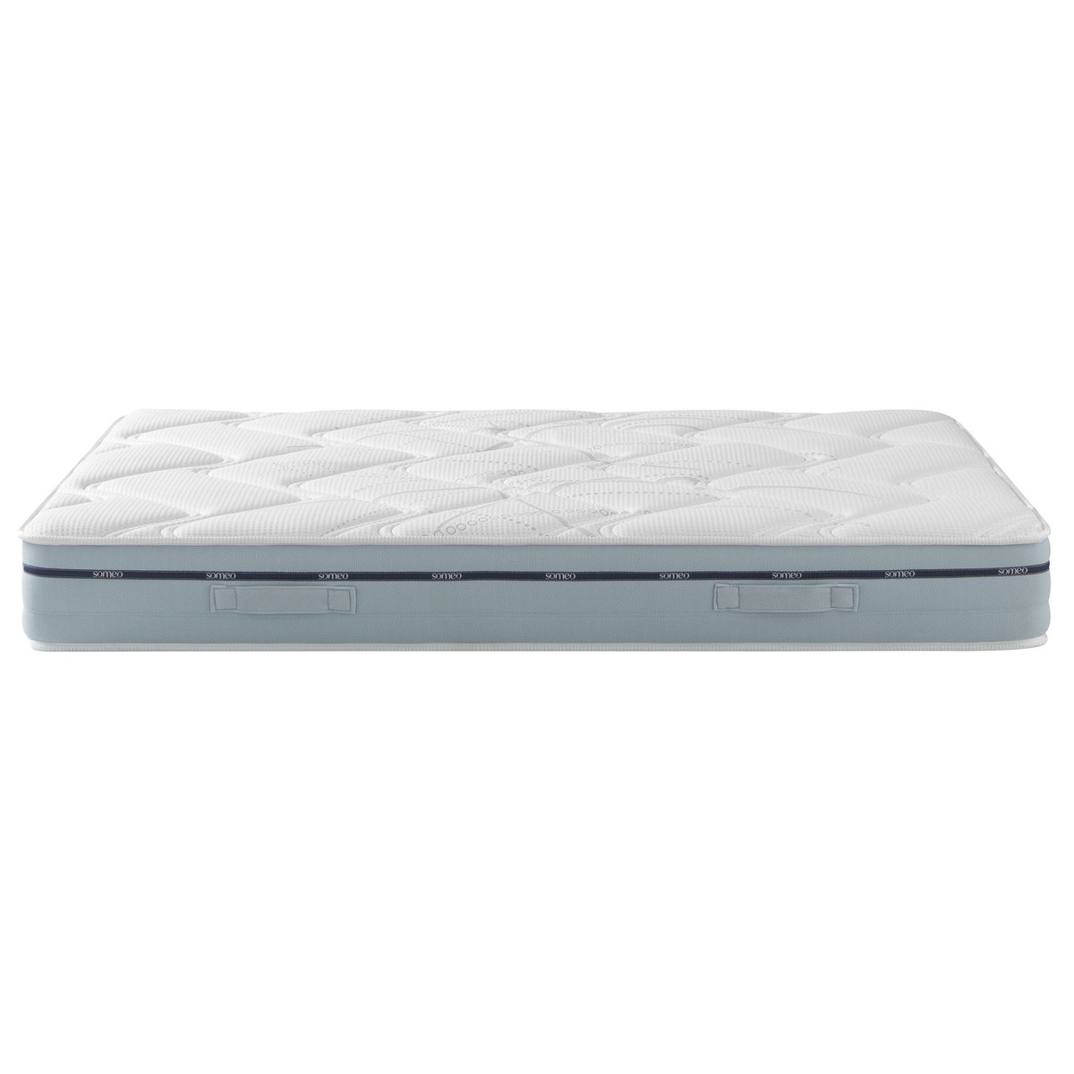Ensemble matelas mémoire de forme, sommier et pieds Songe 500 blanc, SOMEO
