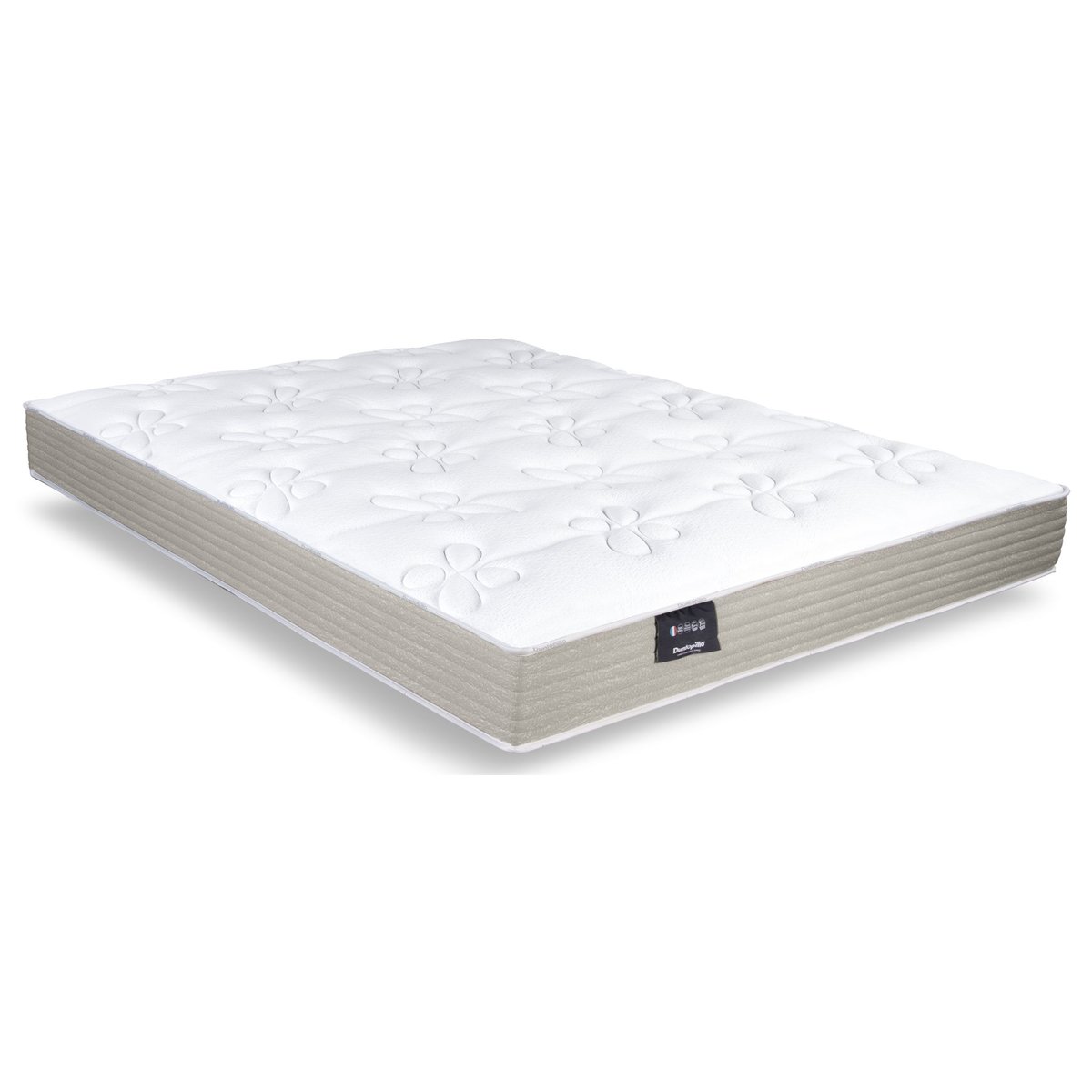 Matelas en ressorts ensachés confort ferme Mimosa couleur unique, DUNLOPILLO