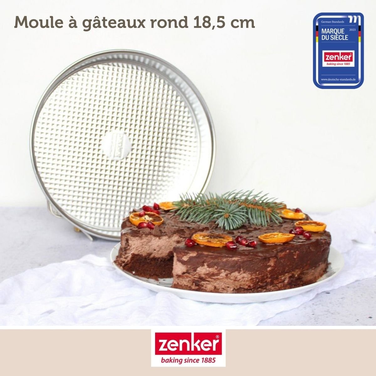 Set pâtisserie moule à manqué, 2 bols, verre mesureur et spatule gris, ZENKER
