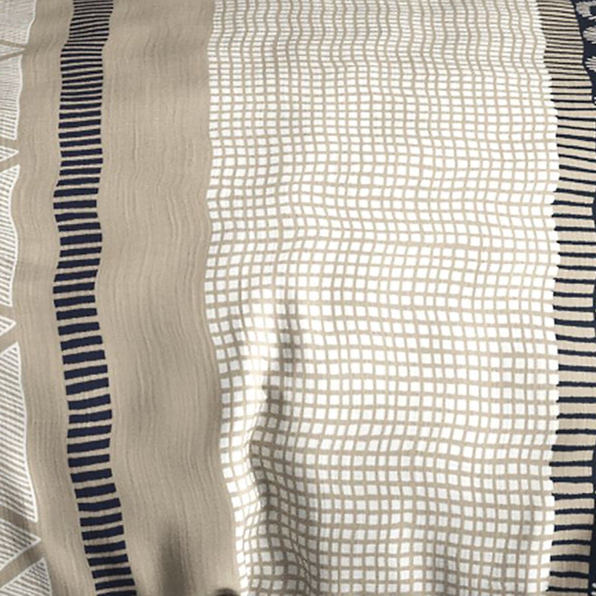 Parure de couette 3pcs 100%coton 57fils/cm2- nairobi beige, ATELIER DU COTON