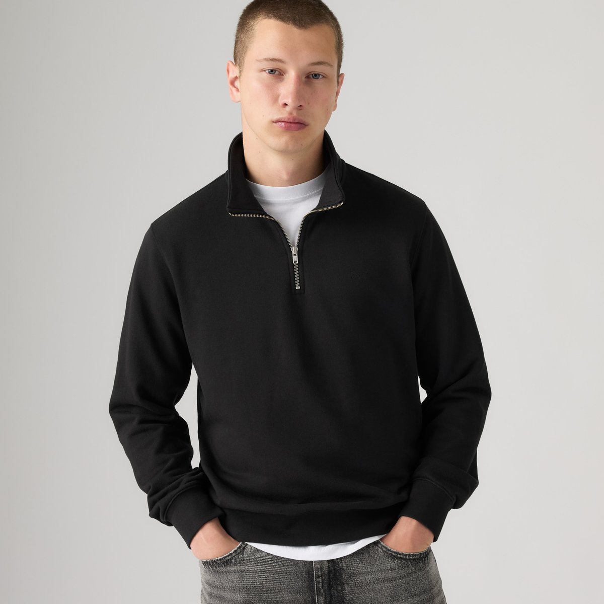 Pull 1/4 zip Original Housemark noir - mineral black, LEVI'S