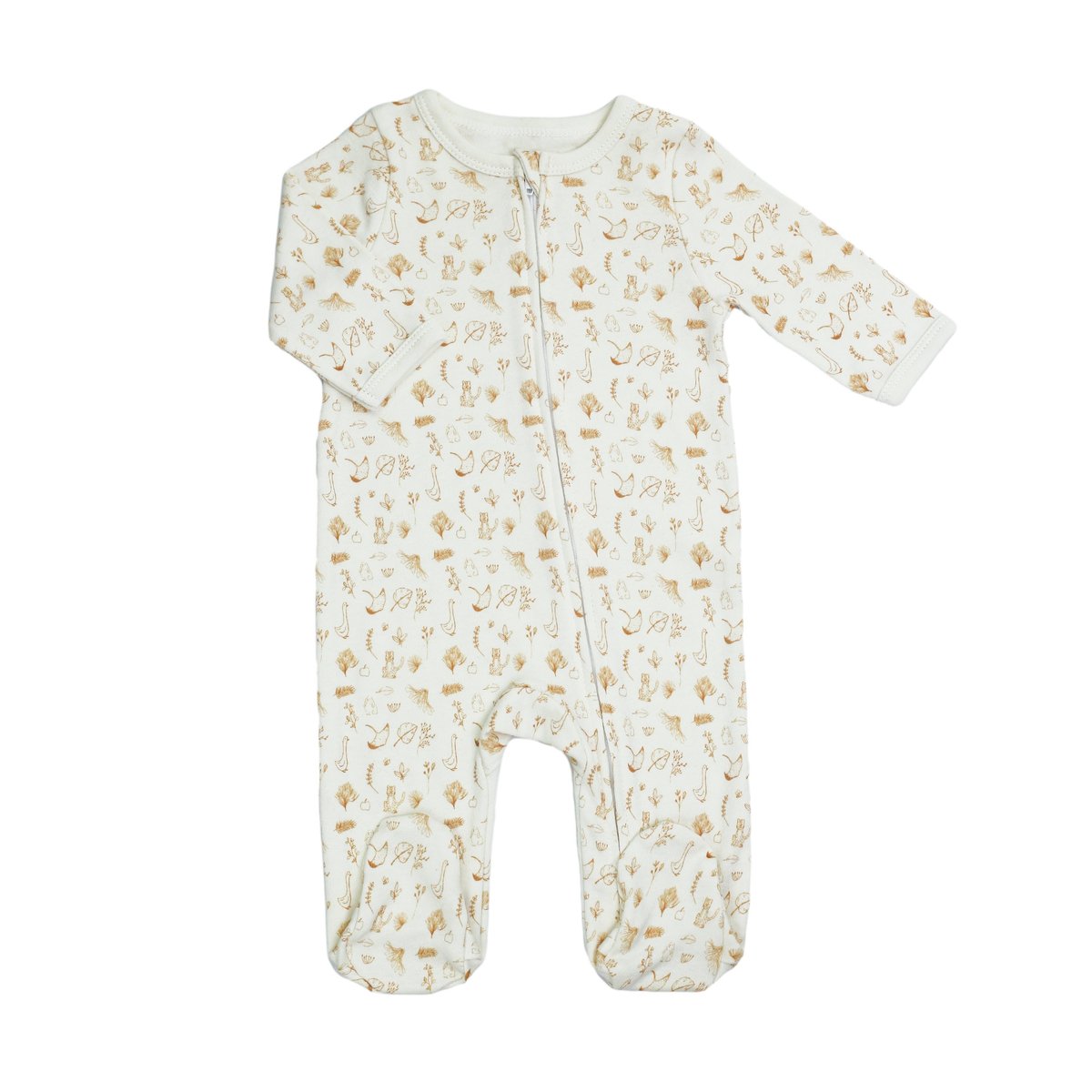 Pyjama naissance zippée - Wonderfull beige, TROIS KILOS SEPT