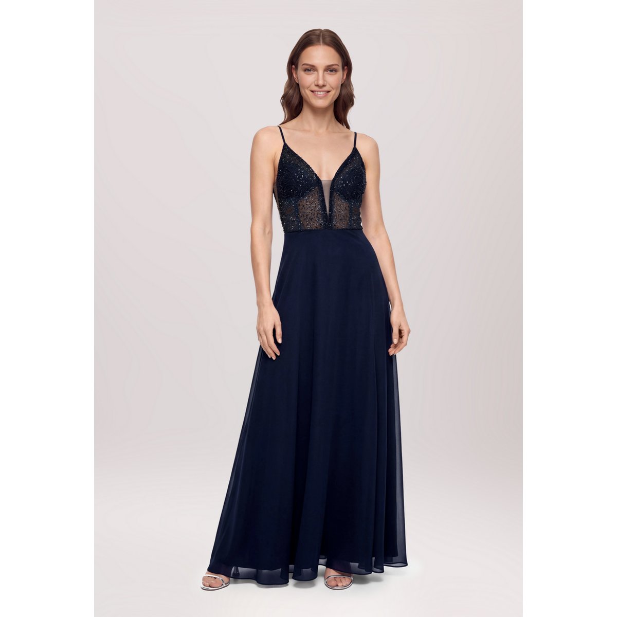 Robe de soirée à broderies night sky, VERA MONT
