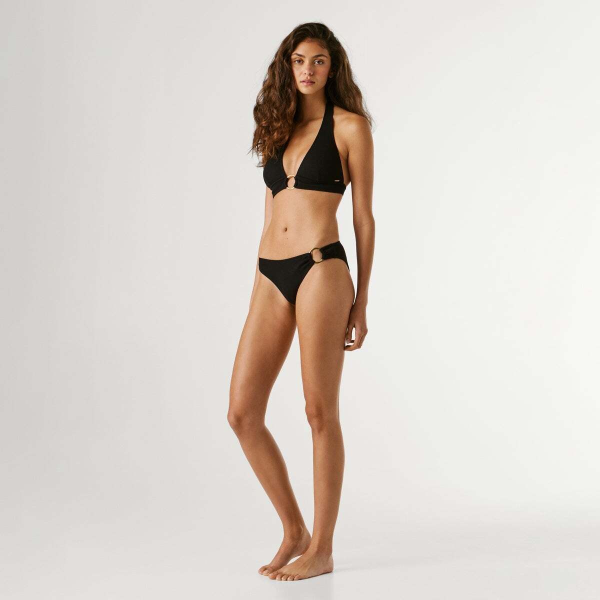 Culotte De Bikini Côtelé noir, PEPE JEANS