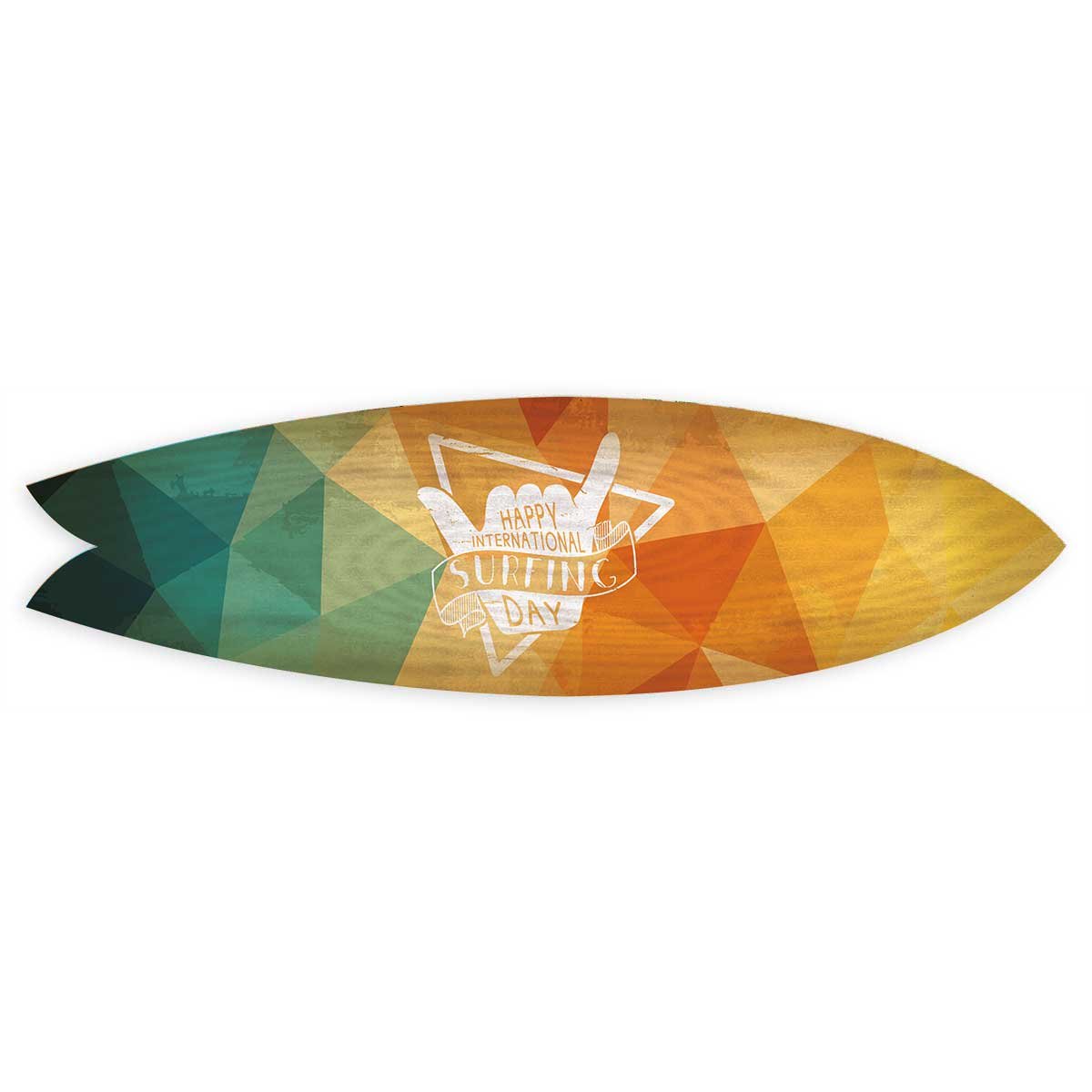 Planche de Surf déco Mosaïque Surfing Day tableau alu dibond, HEXOA