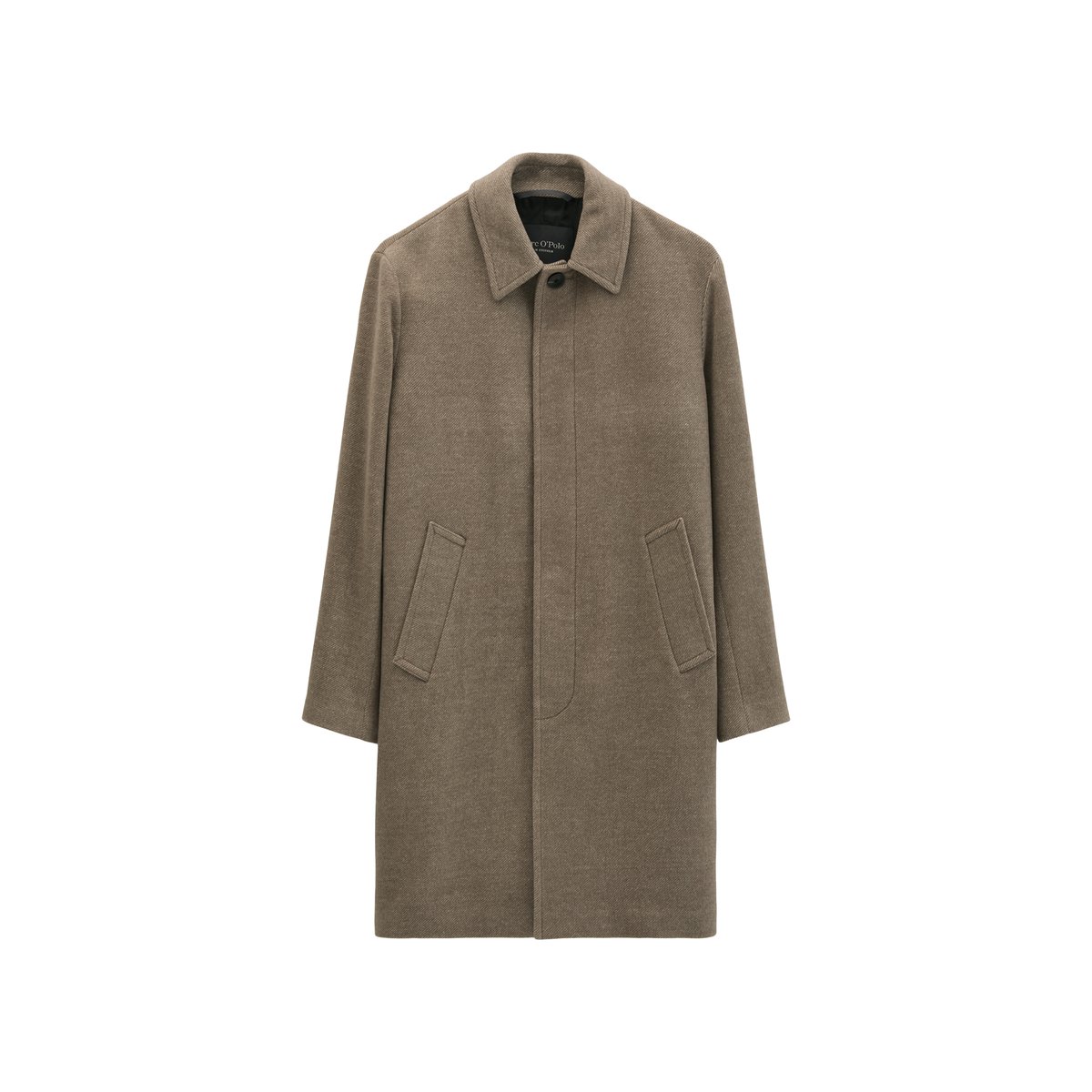 Manteau en laine coupe classique en mélange de laine vierge foulée beige, MARC O'POLO